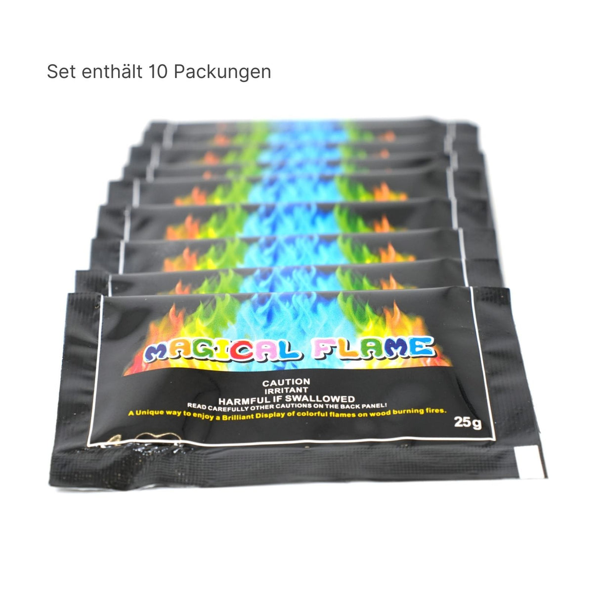 Magic-Fire-Pulver Pulver zur Flammenfärbung Feuerfarben-Pulver Set