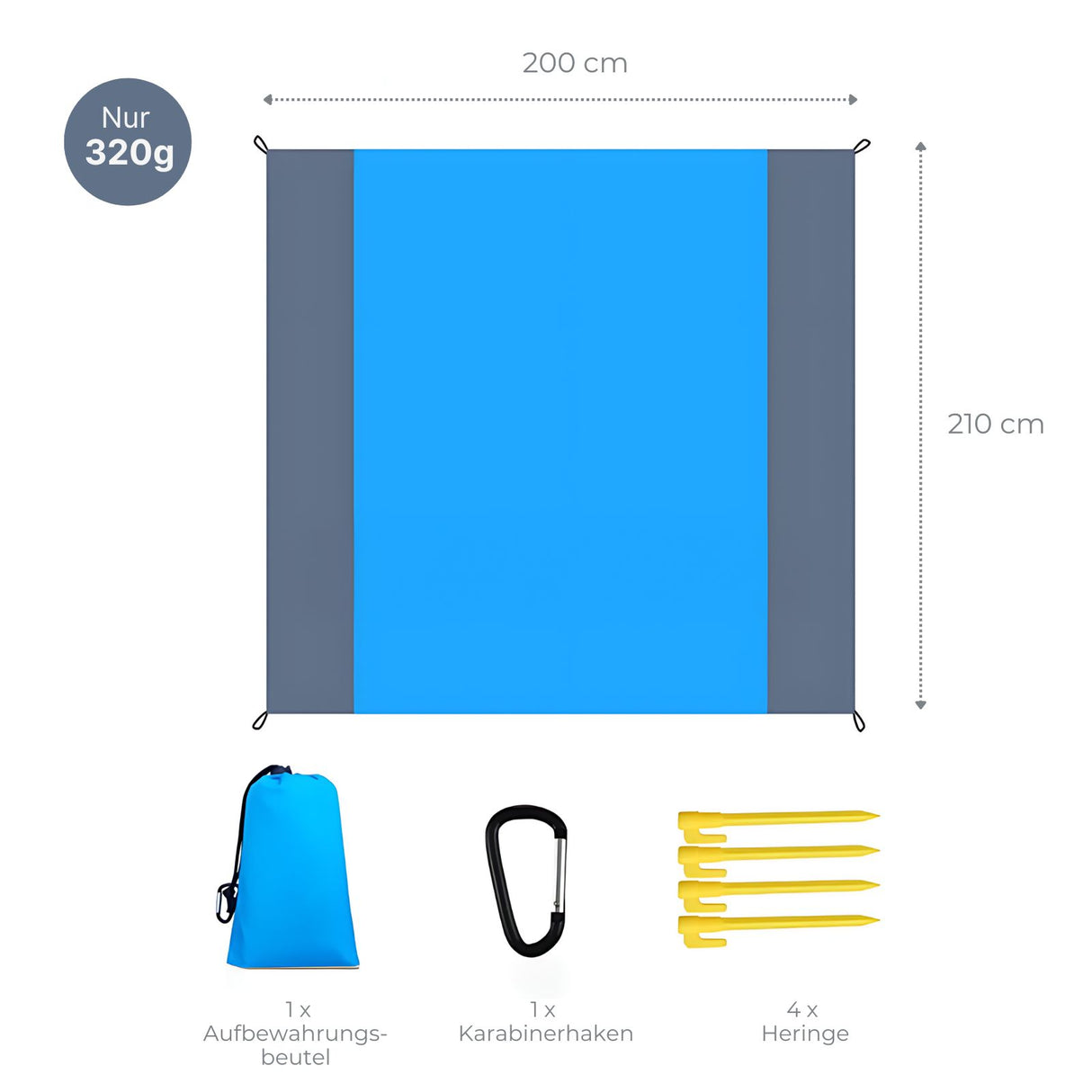 Strandtuch Sandfreie Stranddecke Strandmatte Picknickdecke Liegetuch