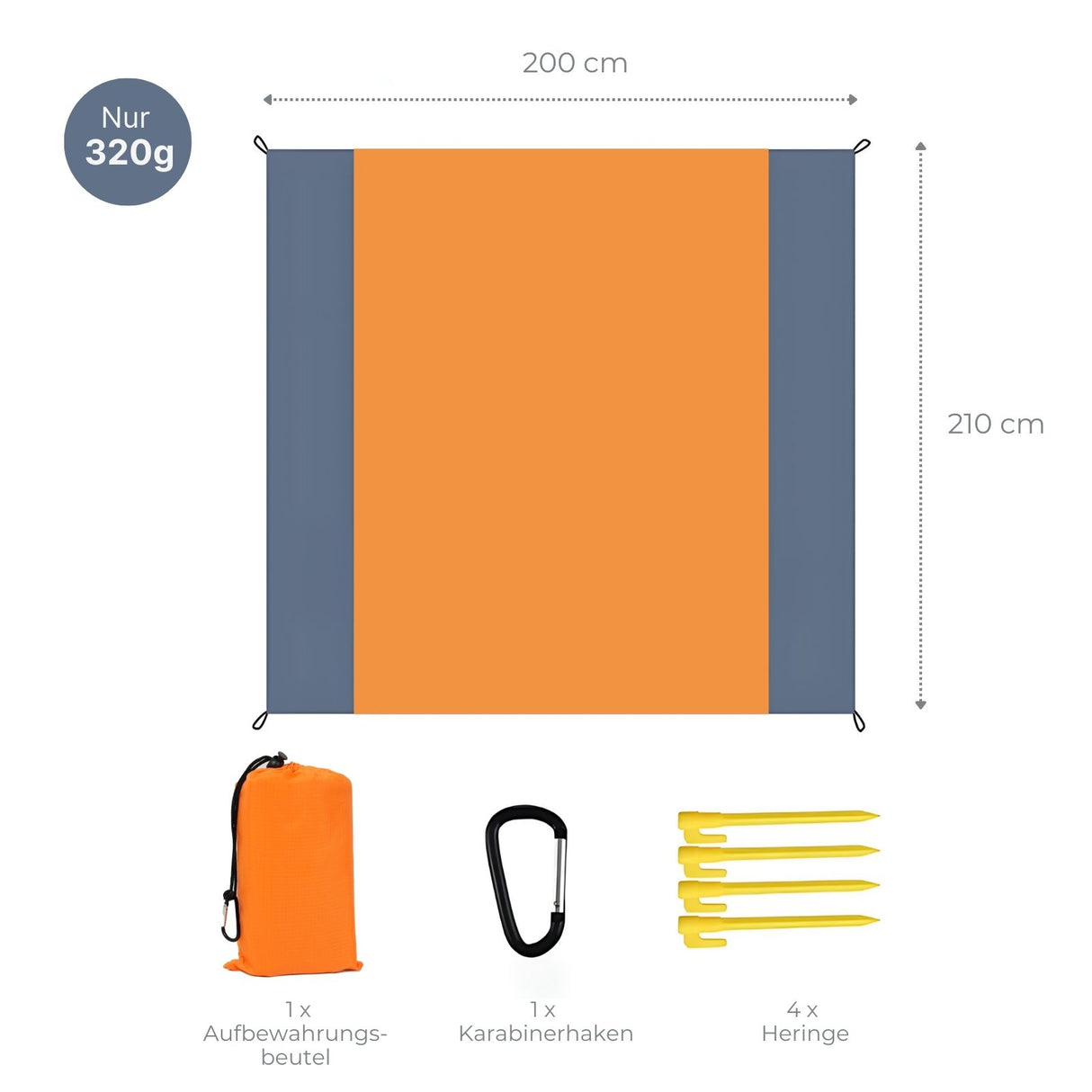 Strandmatte Strandtuch Picknickdecke Sandfreie Stranddecke Liegetuch