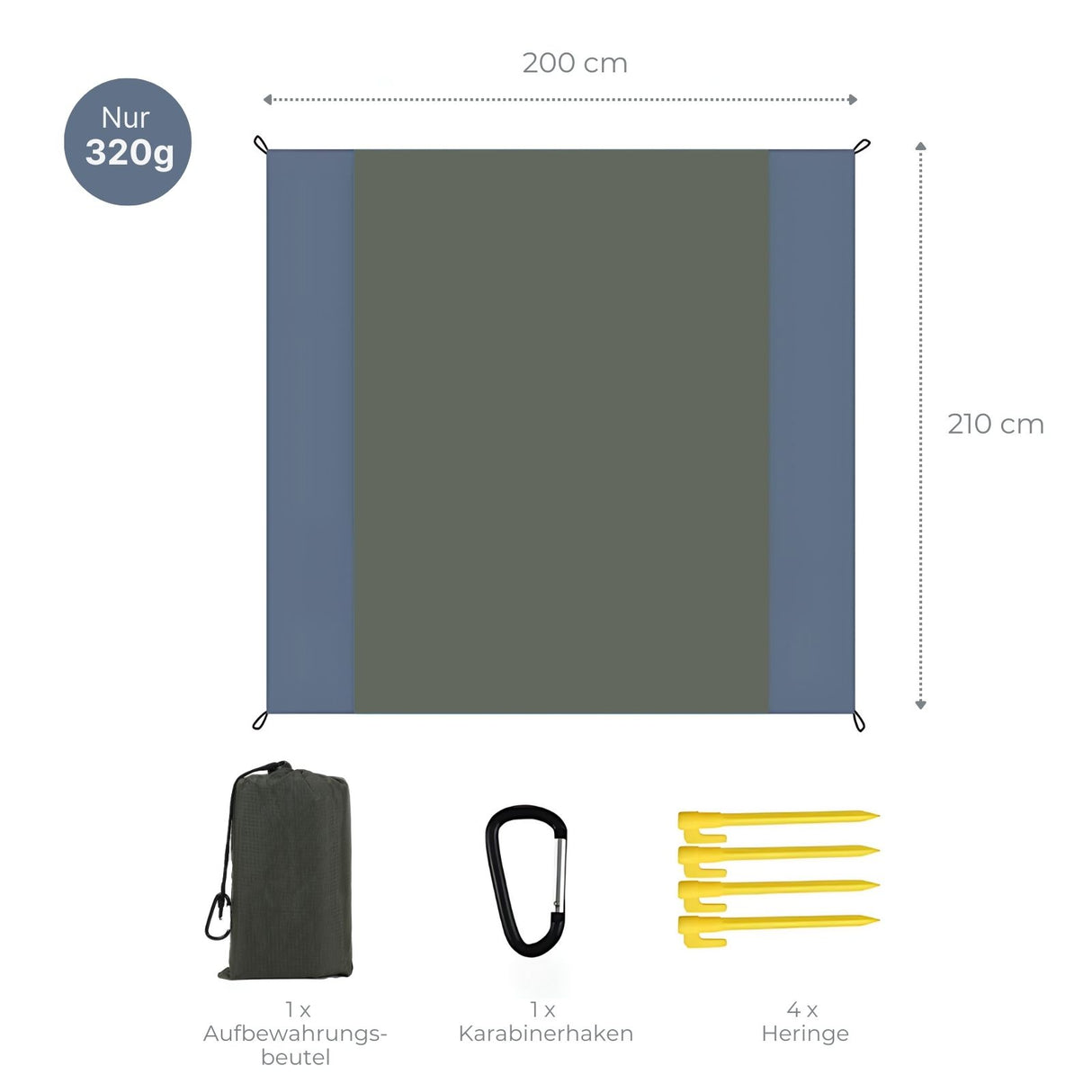 Sandfreie Stranddecke Strandmatte Strandtuch Liegetuch Picknickdecke