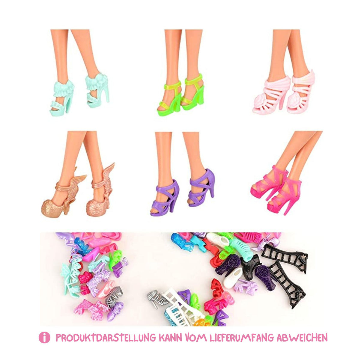 40 Paar Schuhe Stiefel Sandalen für Barbie Puppen Zubehör Kleidung