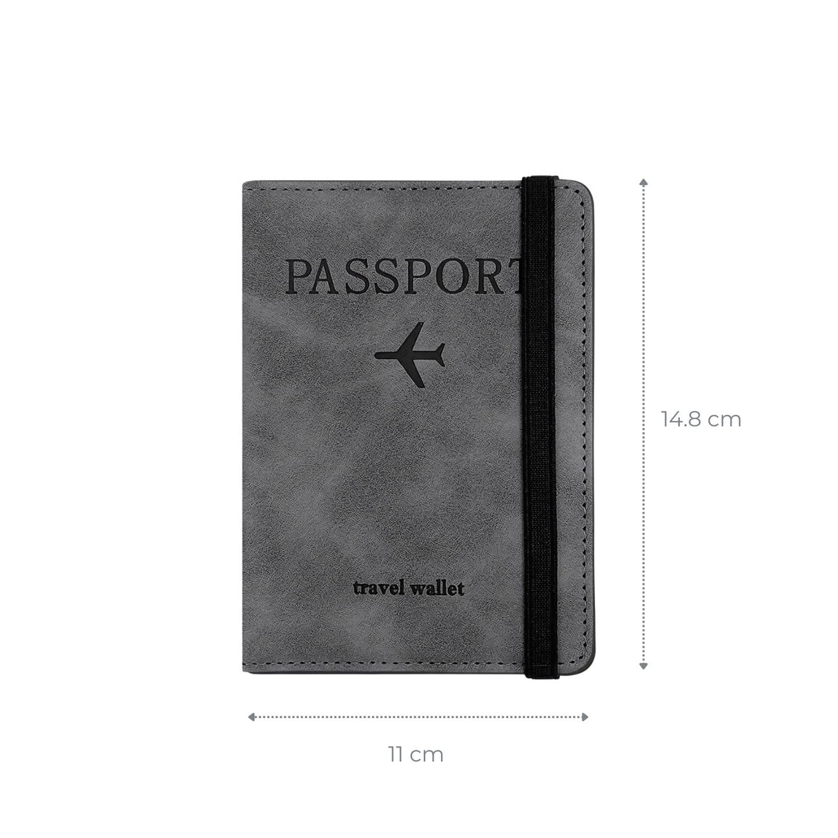 Passport-Wallet mit RFID Blocker Reisepass-Schutzhülle Reisepasshülle Passetui