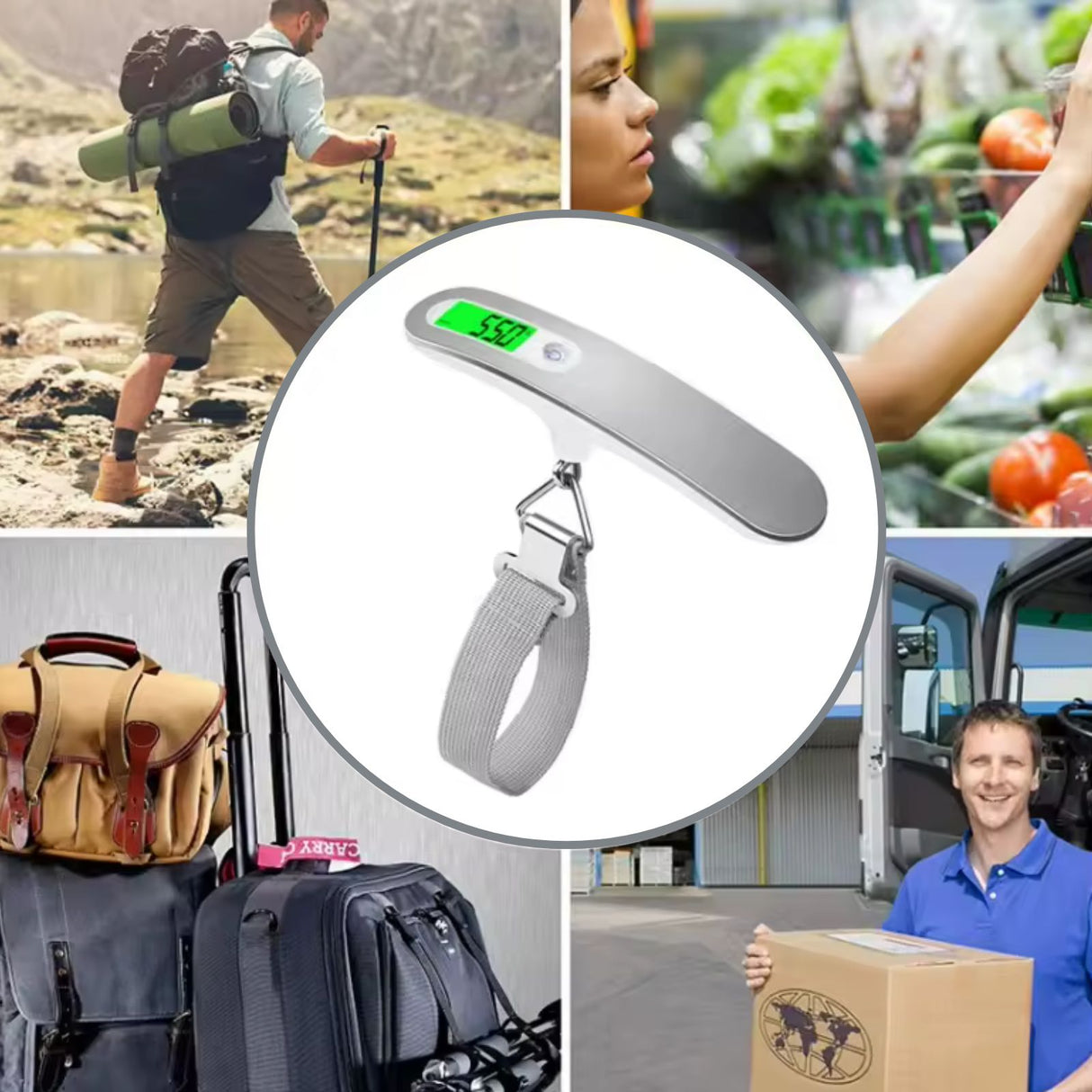 Digitale Handwaage Kofferwaage Gepäckwaage Reisewaage Hängewaage