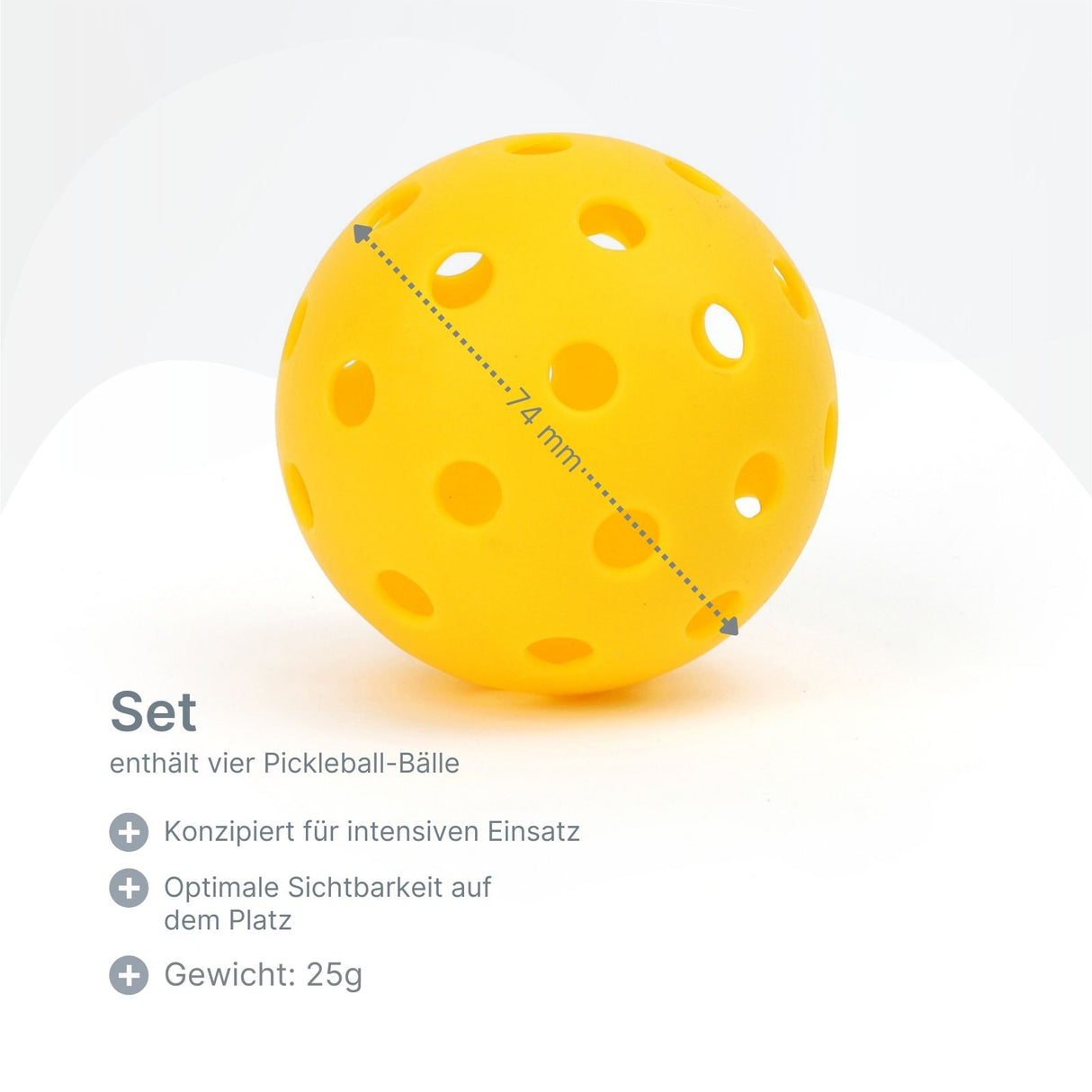 4-tlg. Set Pickleball-Ball Pickleball-Outdoorball Racketsportball