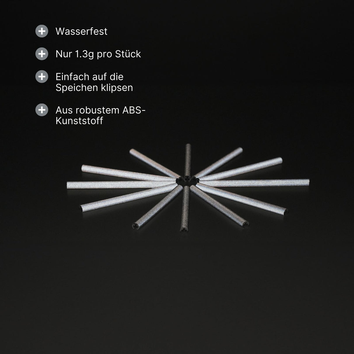 12-tlg. Set Velo-Speichenreflektoren Reflektierende Speichenclips