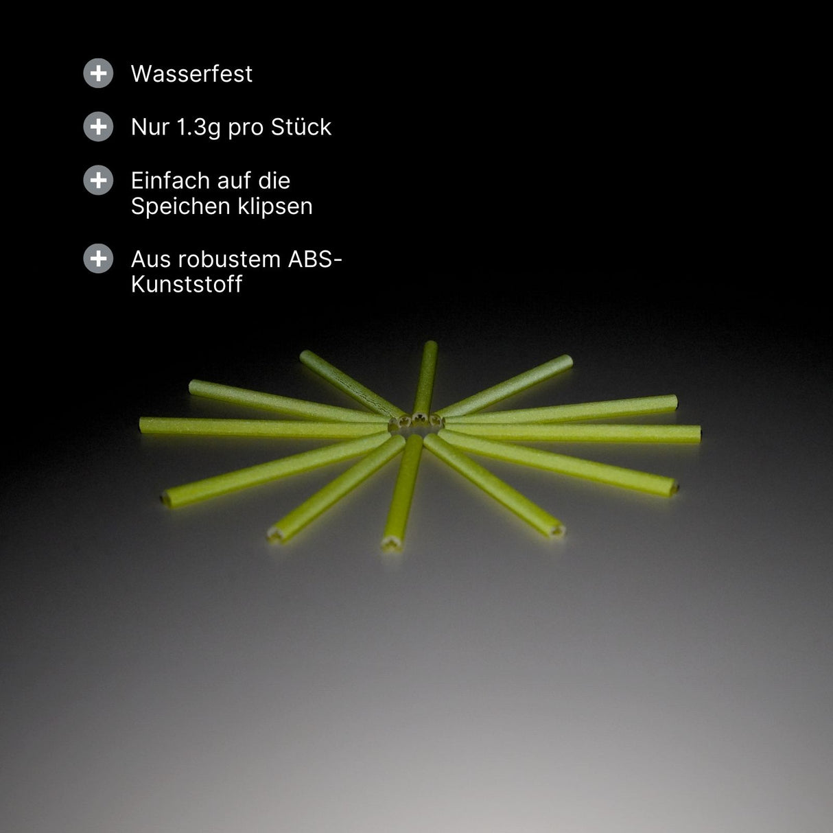 12-tlg. Set Velo-Speichenreflektoren Reflektierende Speichenclips