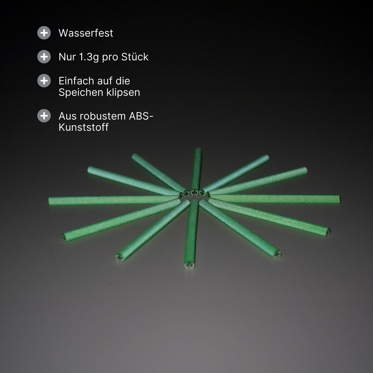 12-tlg. Set Reflektierende Speichenclips Velo-Speichenreflektoren