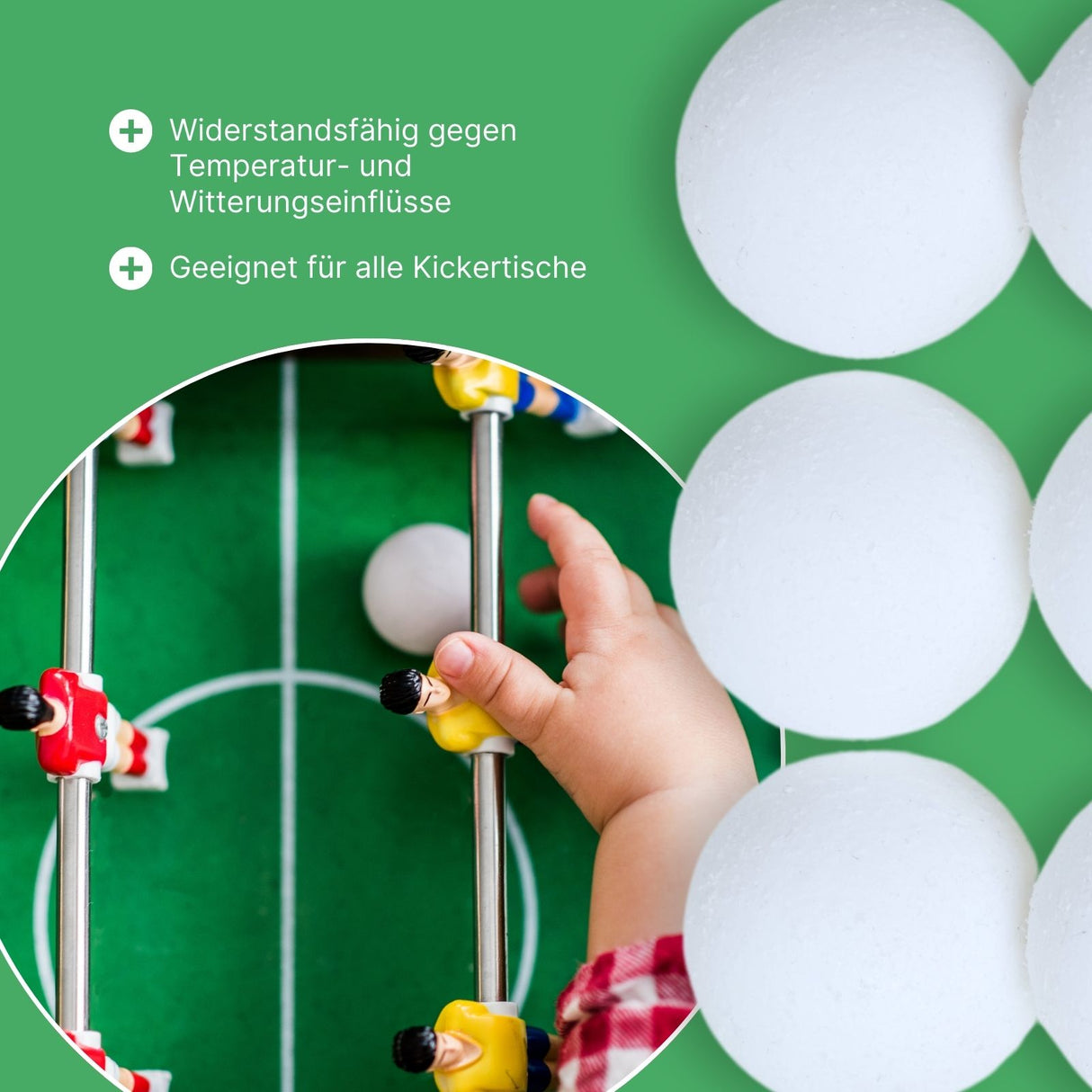 6er Set Tischfussball-Bälle Tischkickerbälle Ersatz-Fussbälle Mini-Fussbälle
