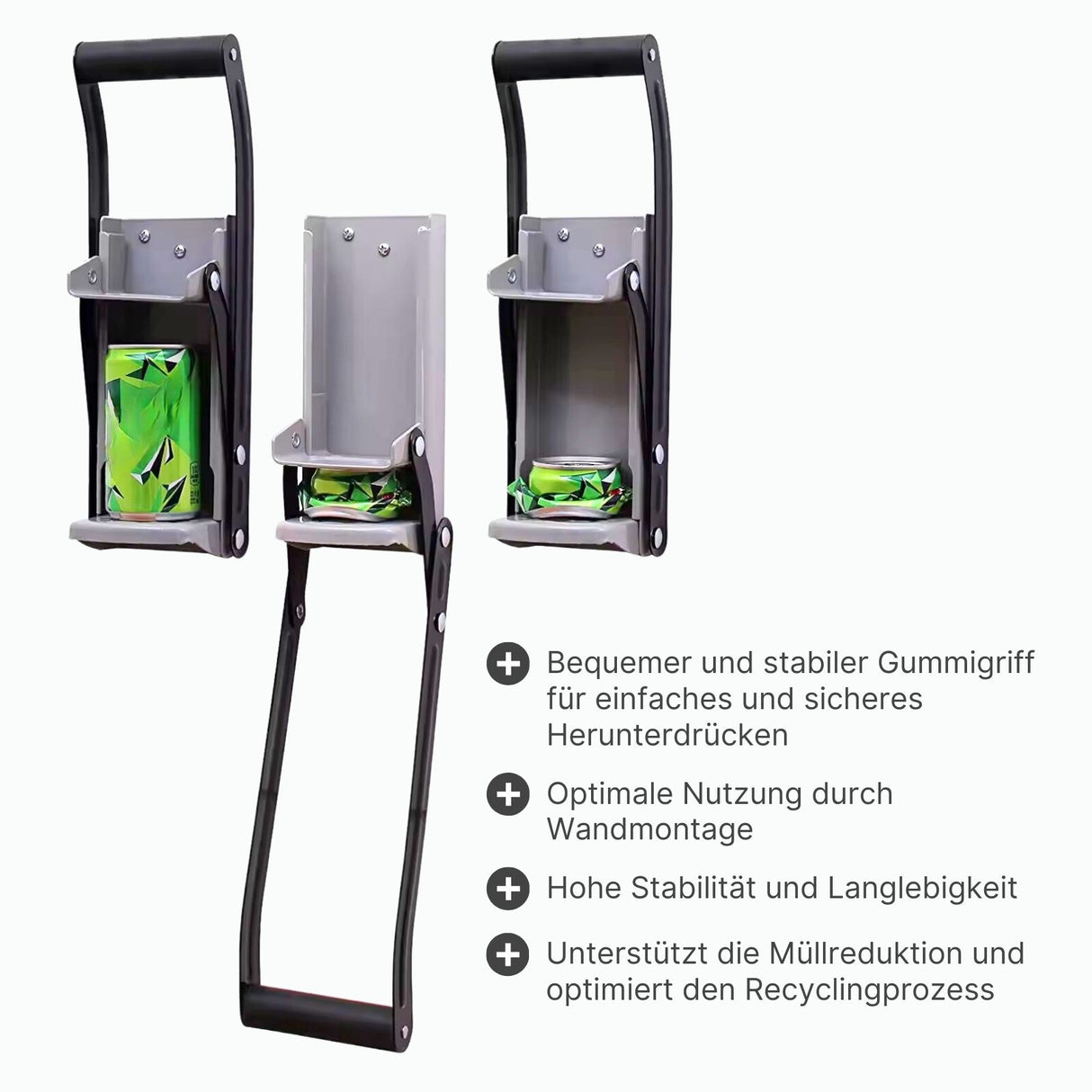 Dosenpresse mit Flaschenöffner Handpresse Büchsen- und PET-Crusher