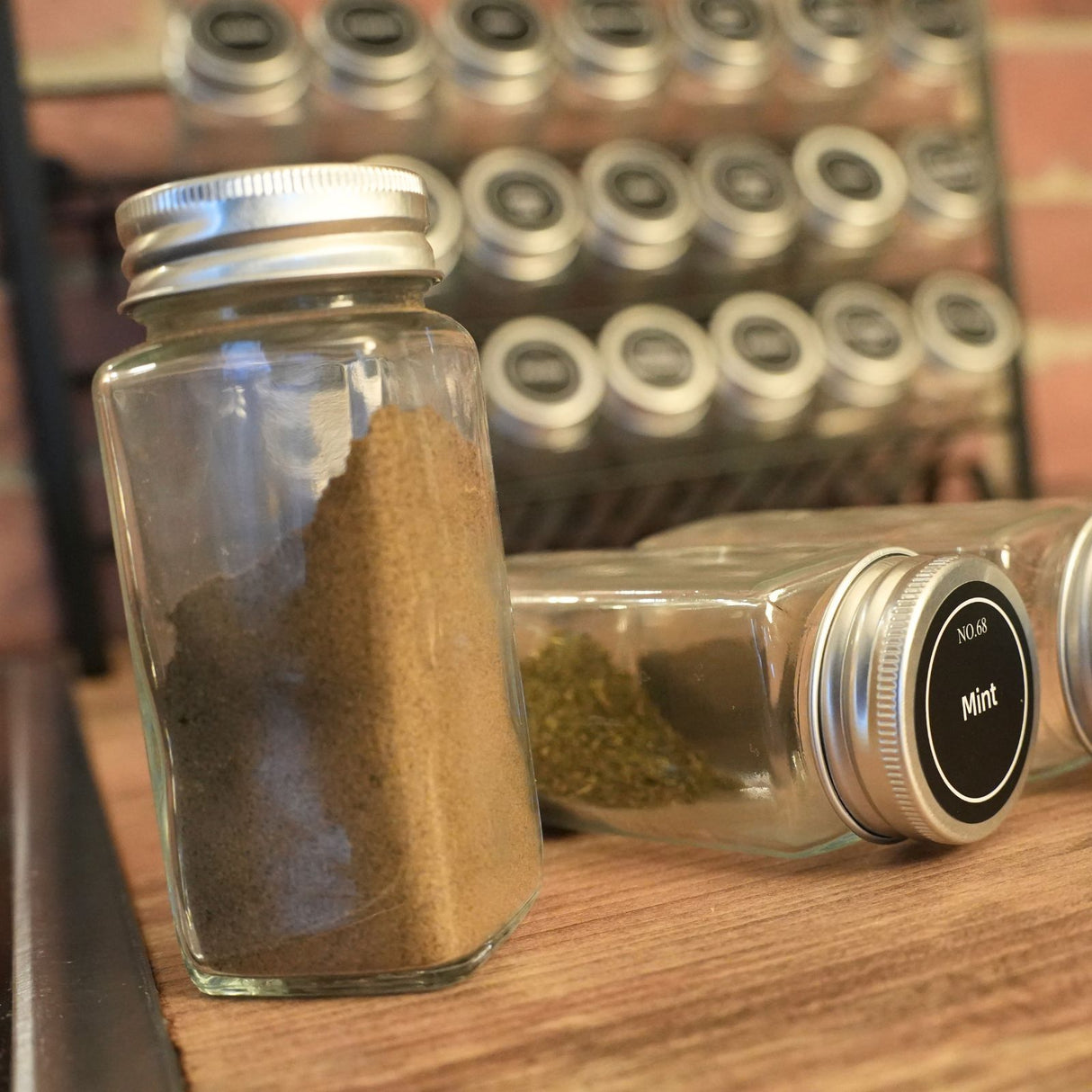 Gewürzregal-Set Gewürzständer Gewürzhalter Gewürzaufbewahrung Gewürz-Organizer