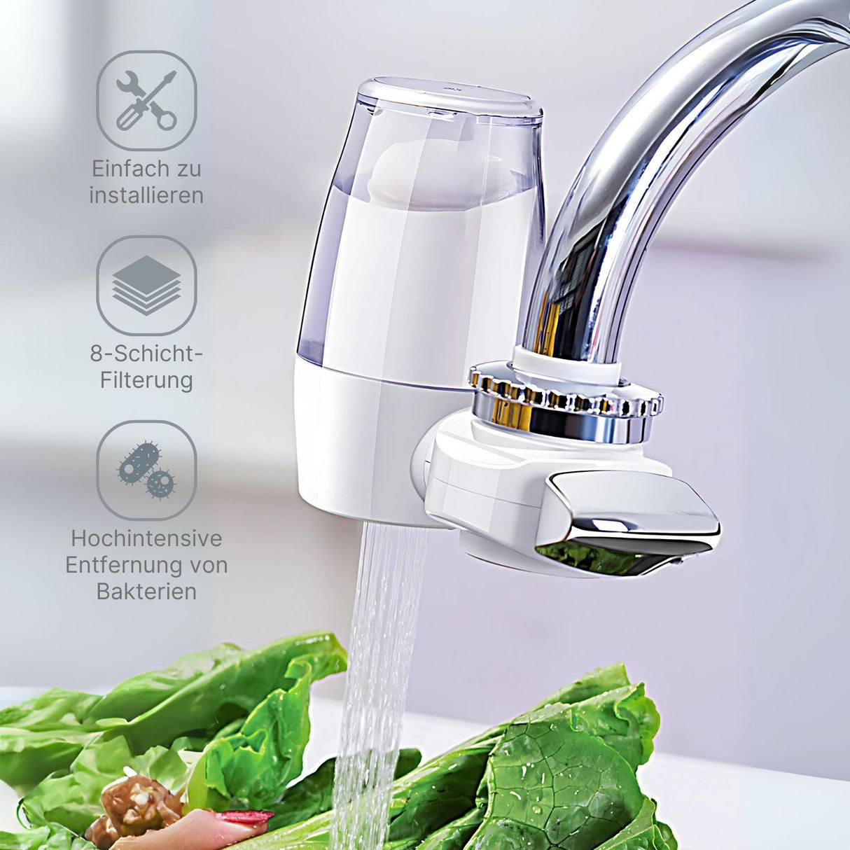 Leitungswasser-Reiniger Küchenarmatur-Wasserfilter Wasserhahnfilter