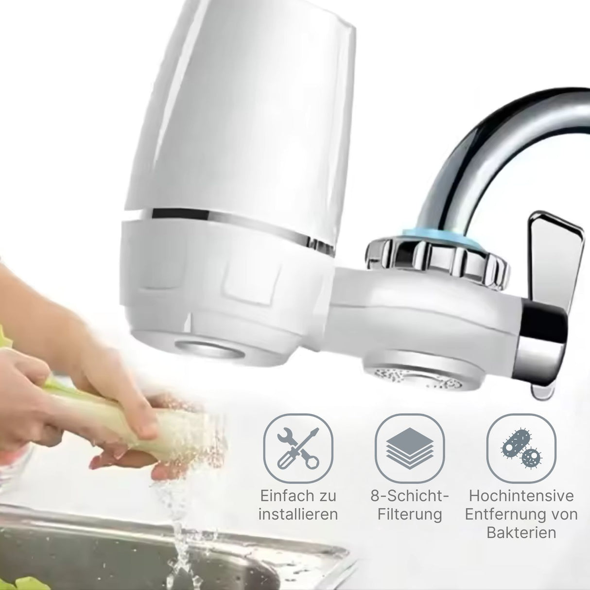 Leitungswasser-Reiniger Wasserhahnfilter Küchenarmatur-Wasserfilter