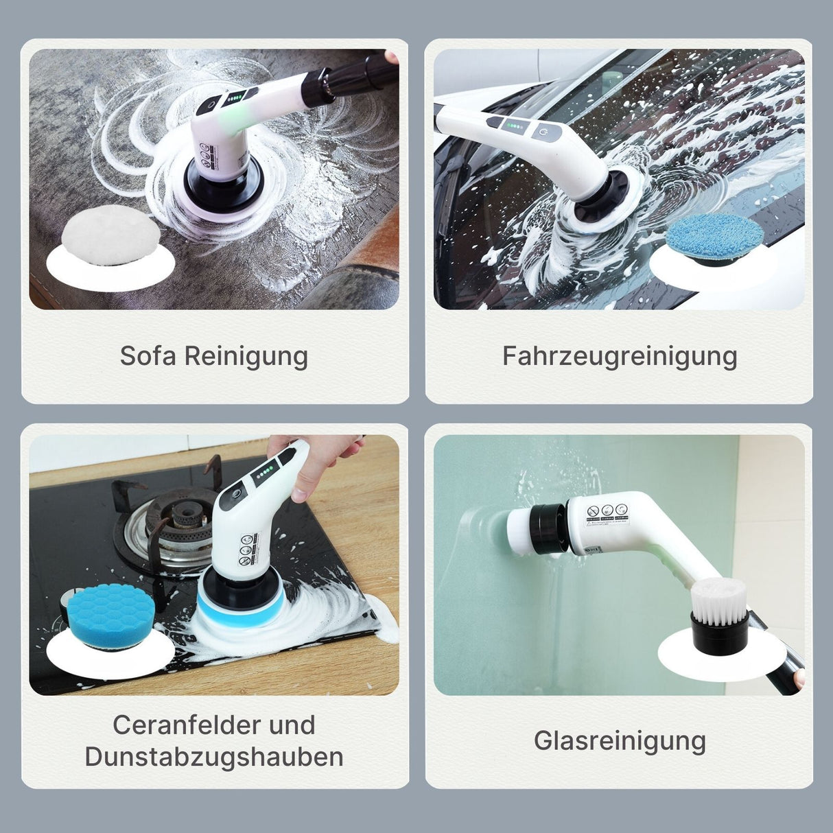 7in1 Elektrische Reinigungsbürste Schrubber Reinigungswerkzeug Bürste Scrubber