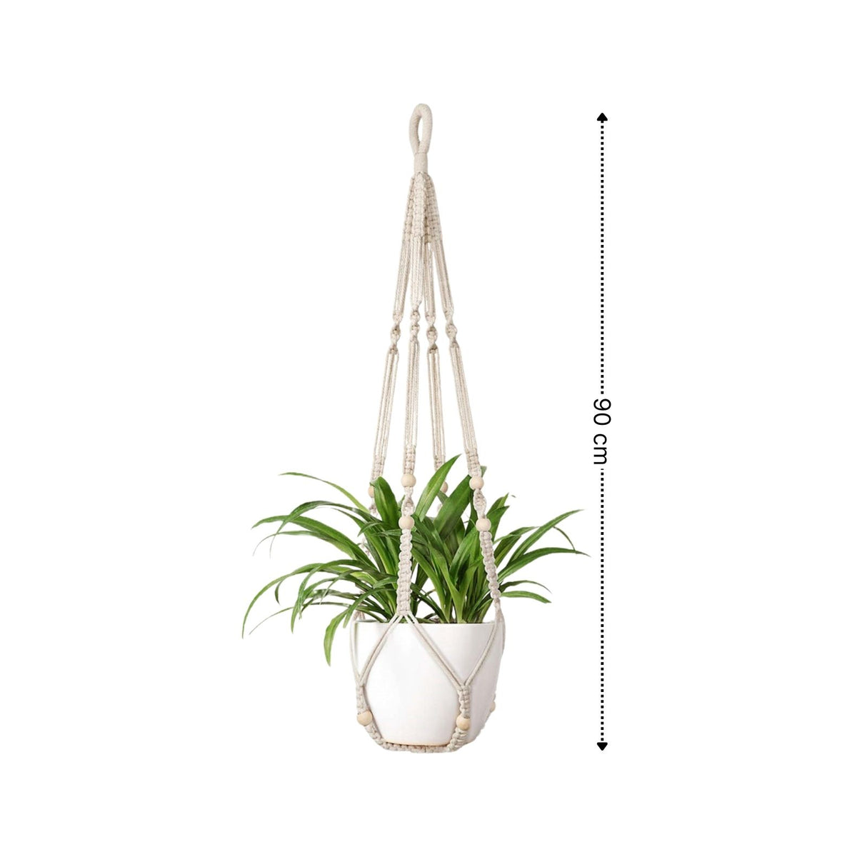 Baumwoll-Hängetopf Hängeampel Blumenampel Makramee-Blumenampel Pflanzenaufhänger