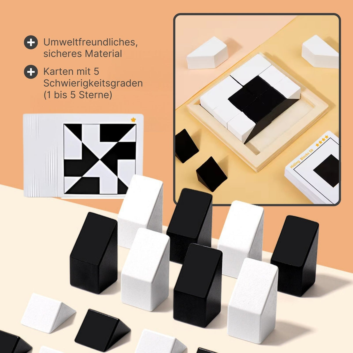 Holz-Puzzle für Kinder Holzblock-Puzzle Lernspielzeug Pädagogisches Spielzeug