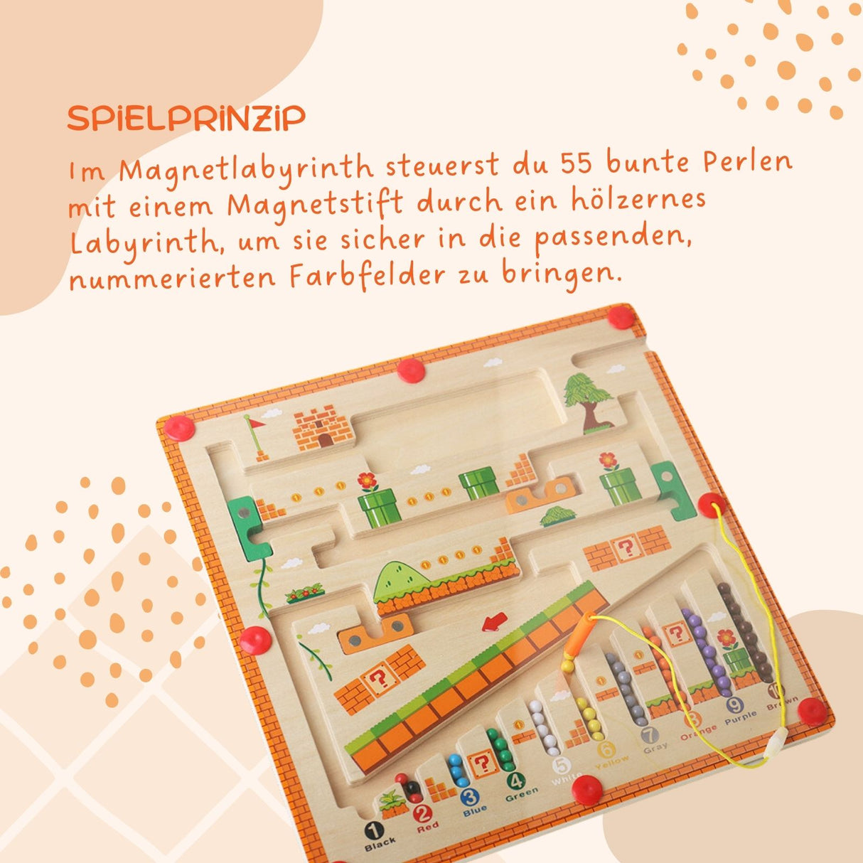 Magnetisches Labyrinth Magnetlabyrinth Magnetspiel Videospielwelt