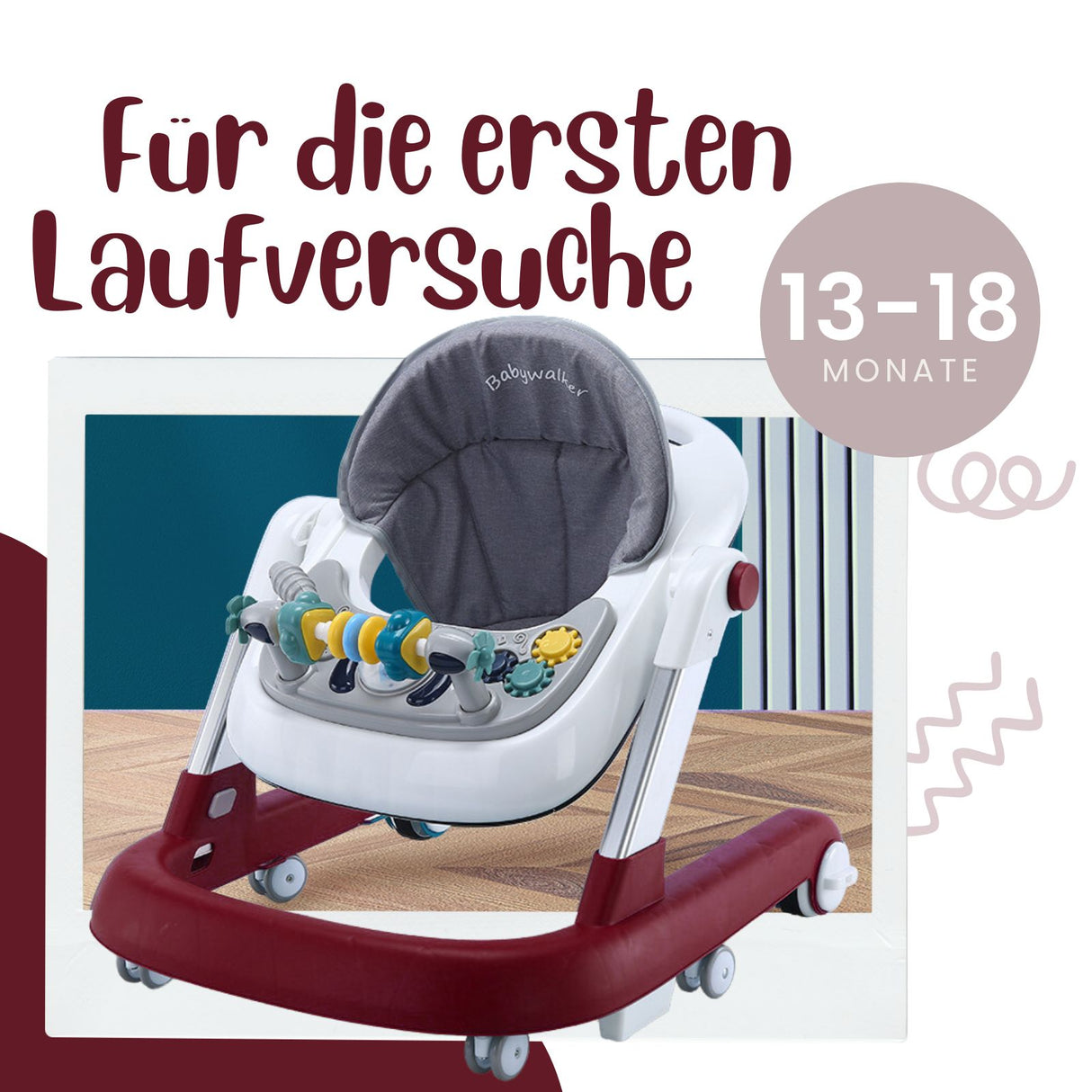 Baby Walker Lauflernwagen Lauflernhilfe Laufwagen Gehfrei Laufhilfe Kleinkinder