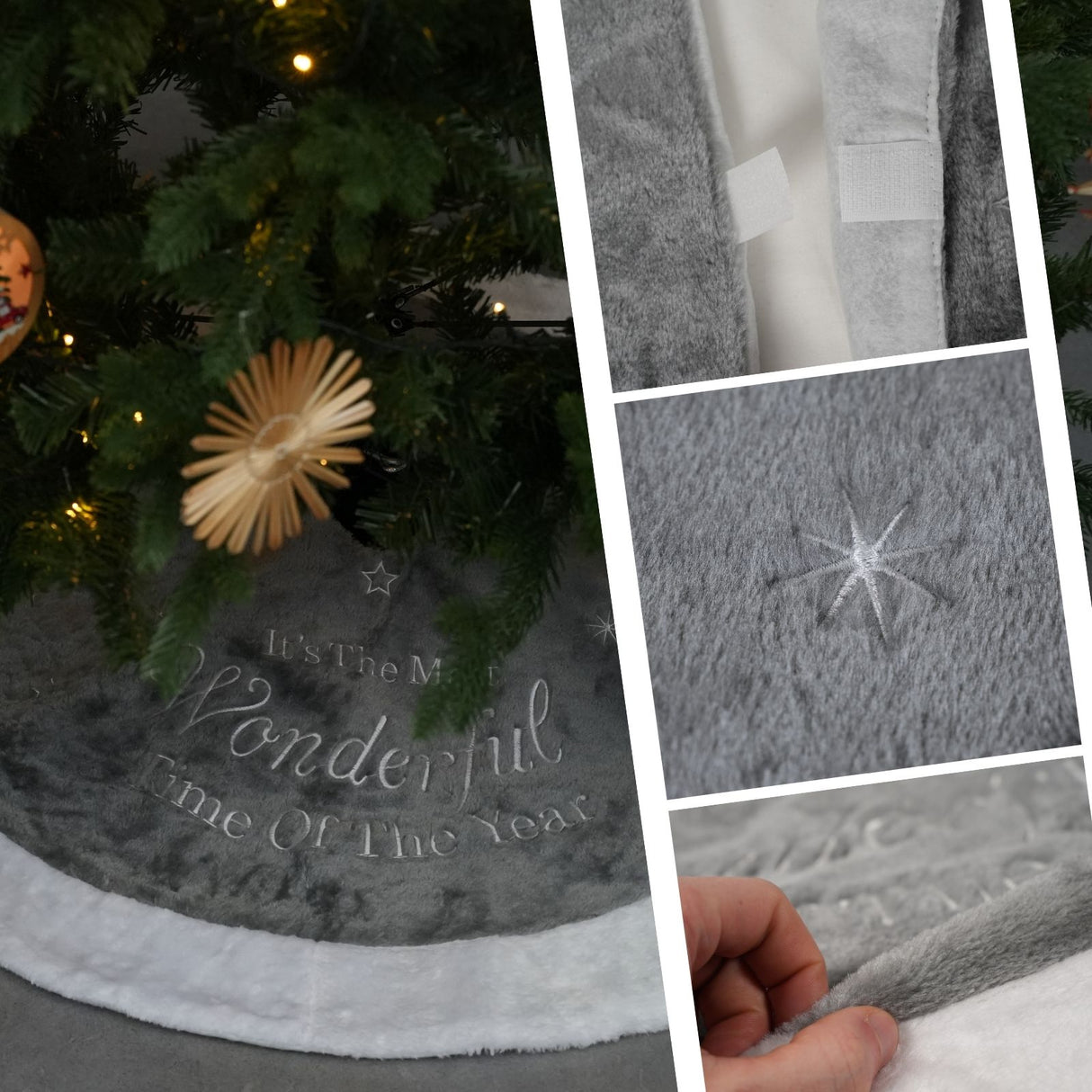 Christbaum-Decke Weihnachtsbaum-Teppich Tannenbaum-Rock Weihnachtsbaummatte Baumrock