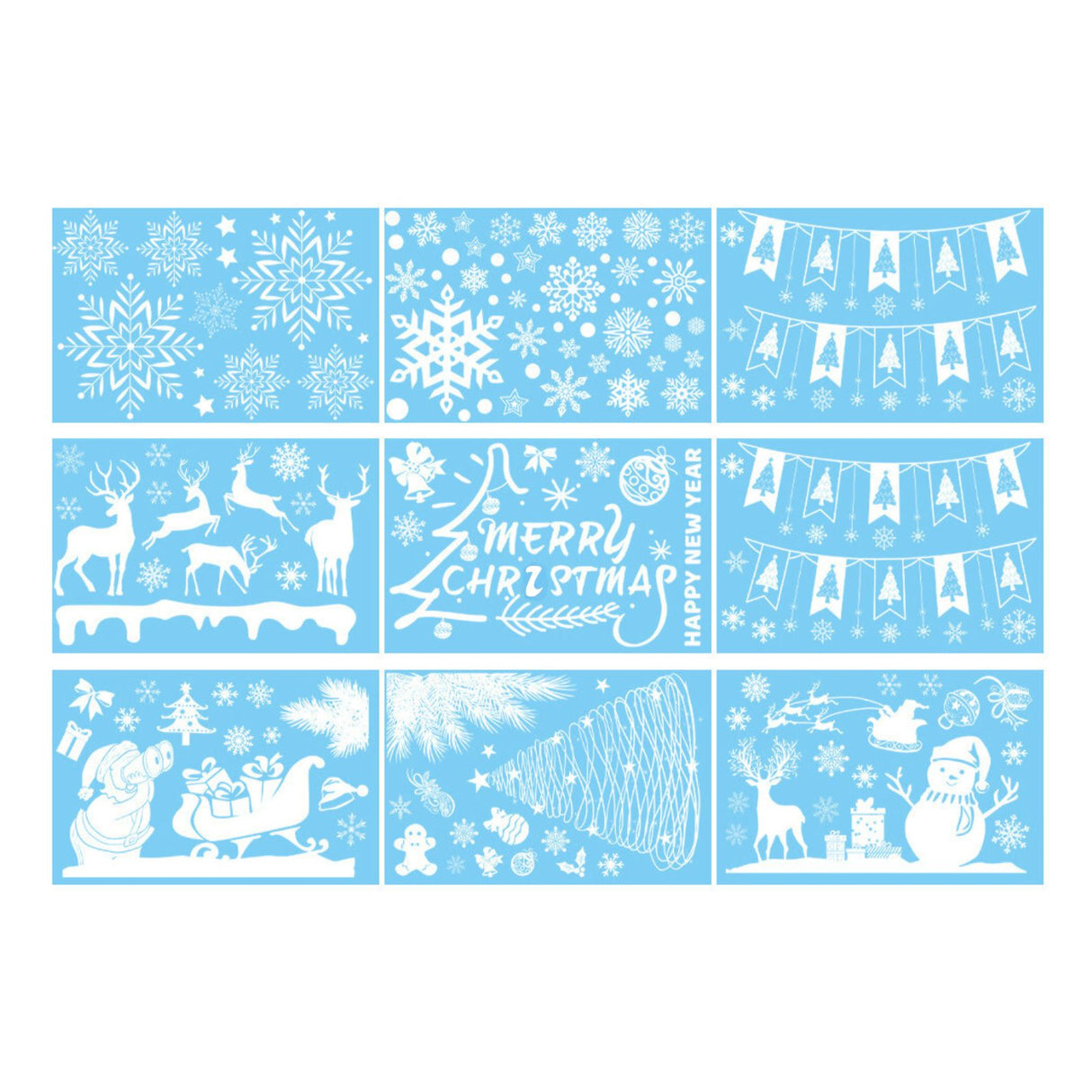 Weihnachtsaufkleber Fenster Weihnachtssticker klebbar mit festlichen Motiven