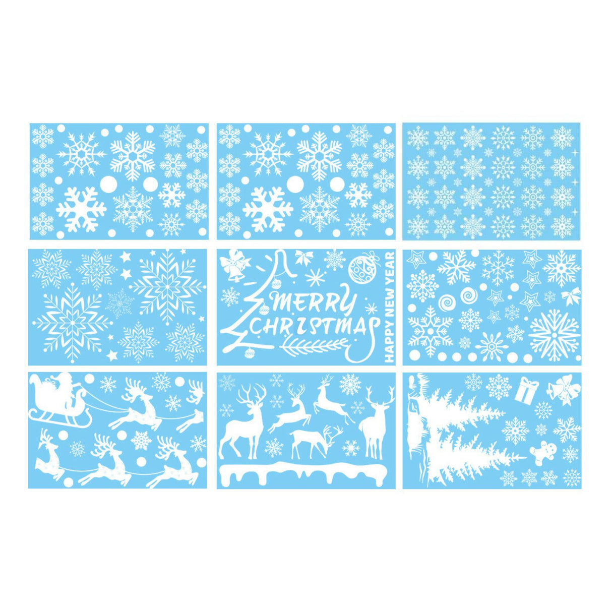 Festliche Motive Weihnachtssticker Fensterbilder klebbar Weihnachtsaufkleber