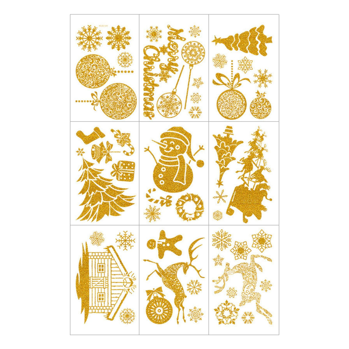 DIY Deko Weihnachtsaufkleber Fenstersticker Merry Christmas Happy New Year