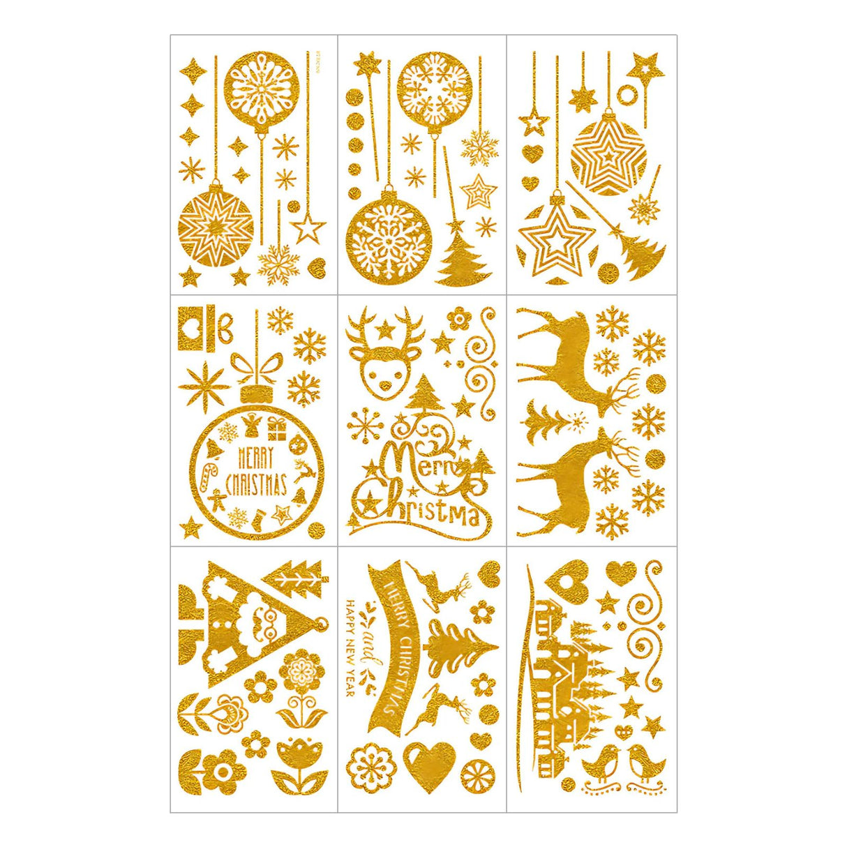 Merry Christmas Weihnachtsaufkleber Happy New Year Fenstersticker DIY Deko