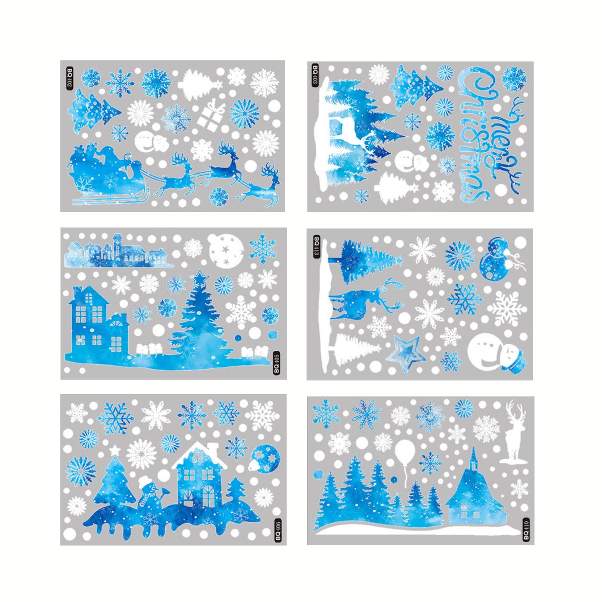 Weihnachtsaufkleber Merry Christmas Weihnachtssticker Fensterbilder