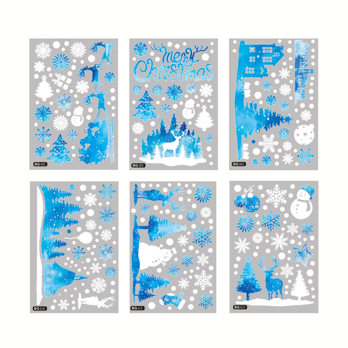 Weihnachtssticker Merry Christmas Weihnachtsaufkleber Fensterbilder