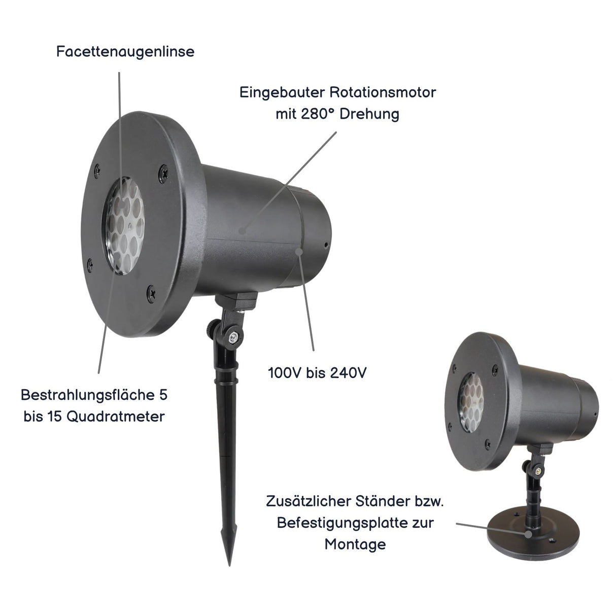 Outdoor-Schneeflocken-Projektor Videoprojektor Beamer LED-Projektorlampe