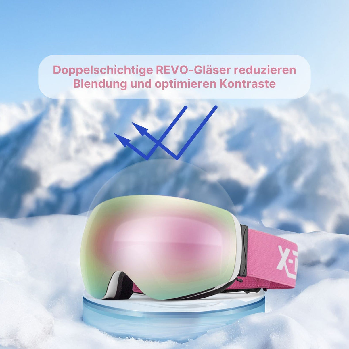 Magnetische Wintersportbrille Schutzbrille Snowboardbrille Skibrille