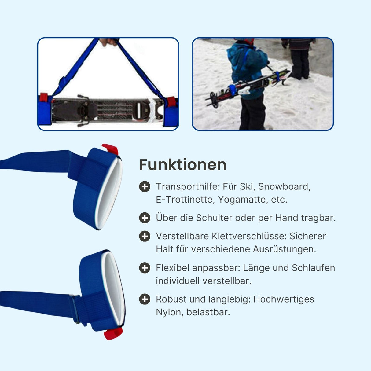 Tragegurt Ski- und Snowboard-Schultergurt E-Trottinette-Trageriemen Stativ-Gurt
