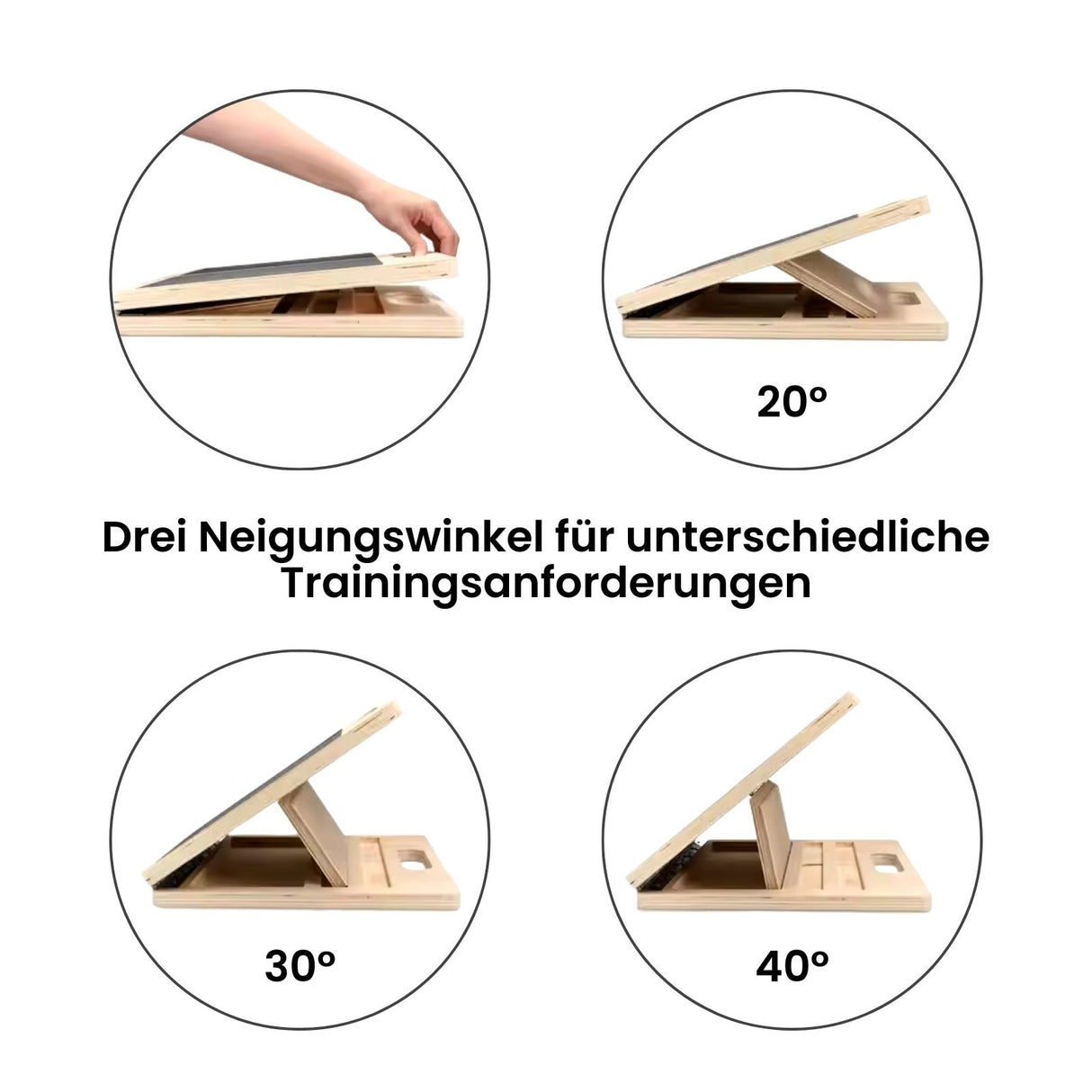 Verstellbares Stretching-Brett Holz-Schrägbrett Stretch Board Wadendehner