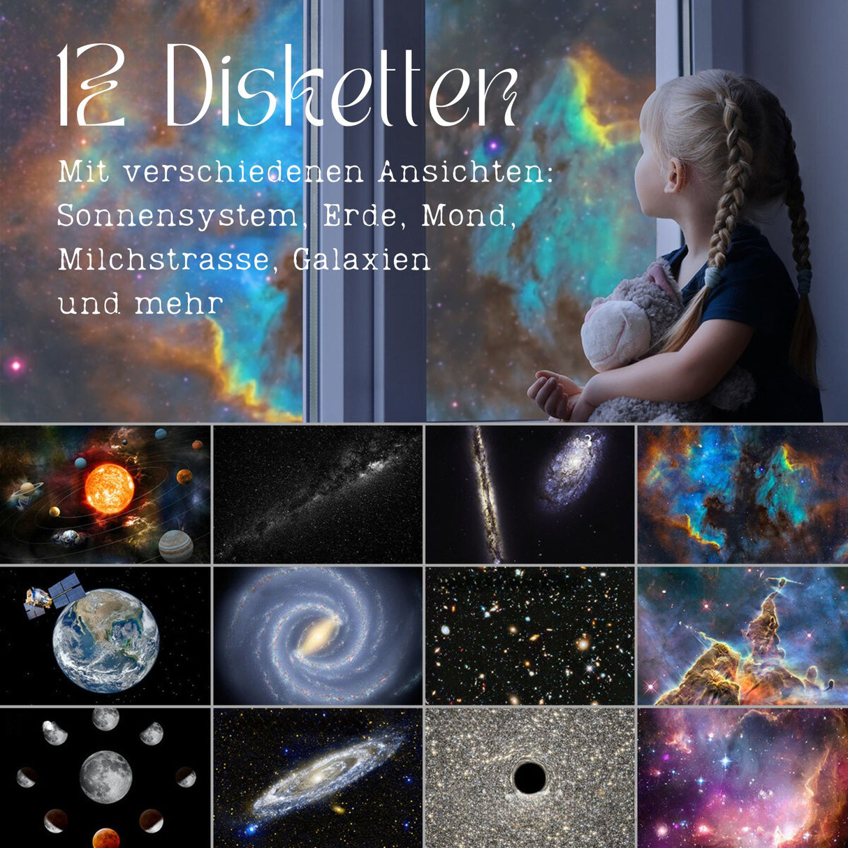 Sternen-Projektionslampe Galaxie-Projektor Planetarium-Nachtlicht Sternenhimmel