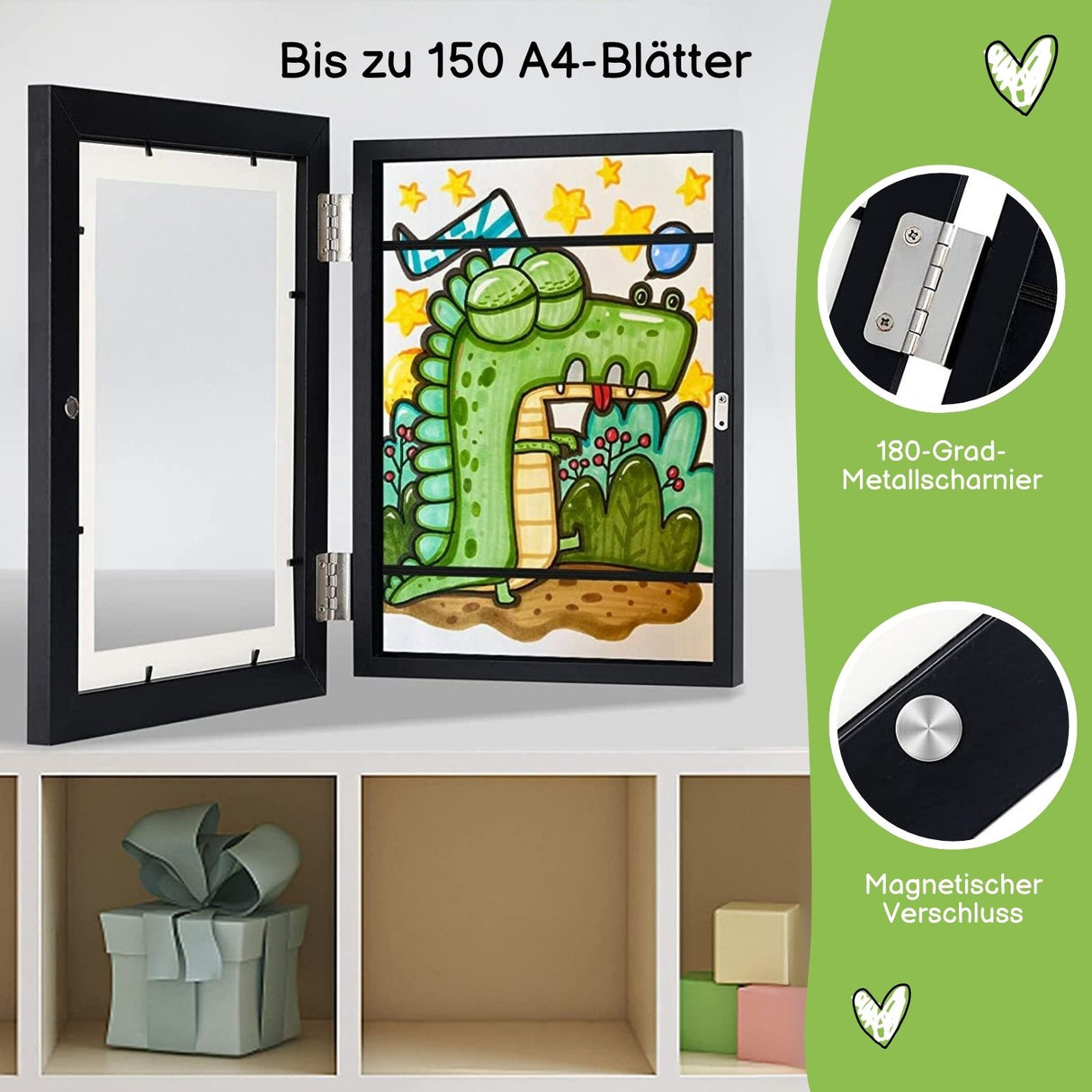 Bilderrahmen Flip Fotorahmen A4 Kunstrahmen Bildhalter Wandrahmen