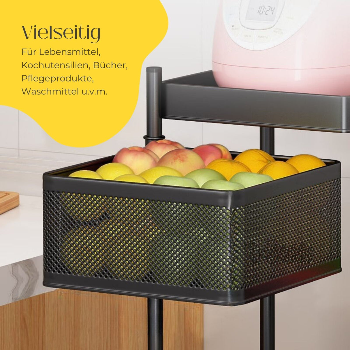 Servierwagen Küchenwagen Organizer Aufbewahrungsregal Rollwagen