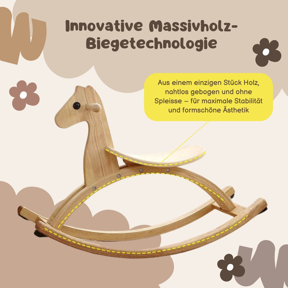 Schaukelpferd Holzpferd Kinderspielzeug Spielzeugpferd Holzspielzeug