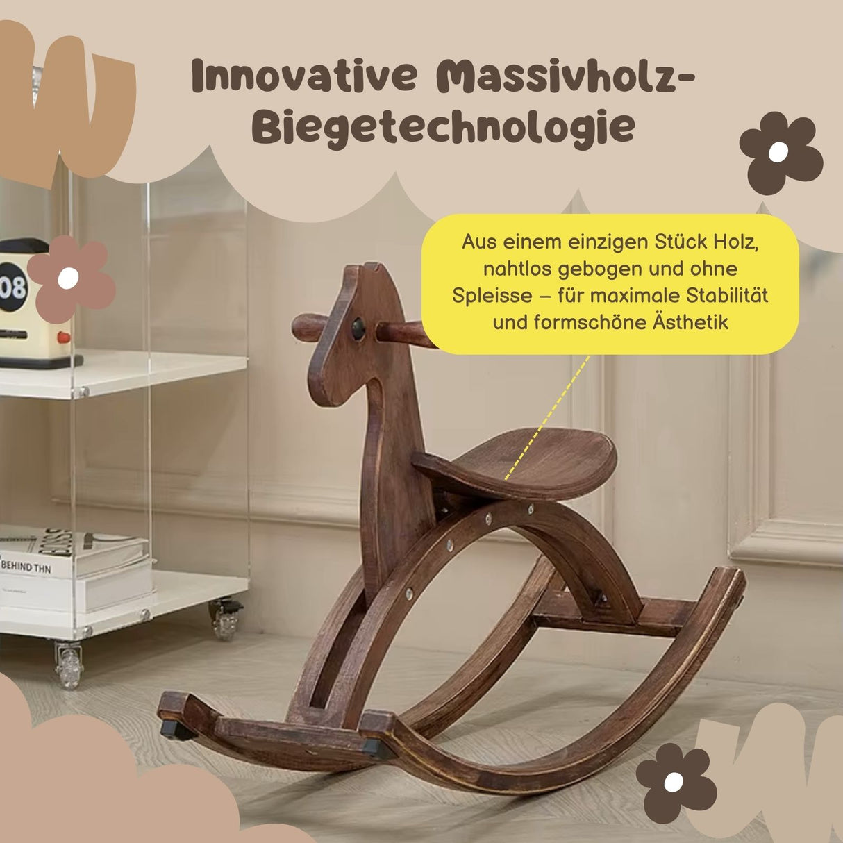 Spielzeugpferd Kinderspielzeug Schaukelpferd Holzpferd Holzspielzeug