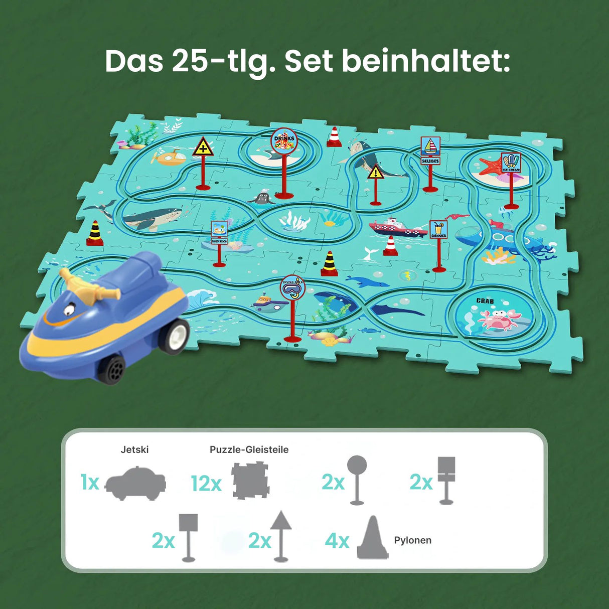 Kinderspielzeug Elektrisches Schienenbahn-Puzzle für Kinder Lernspielzeug