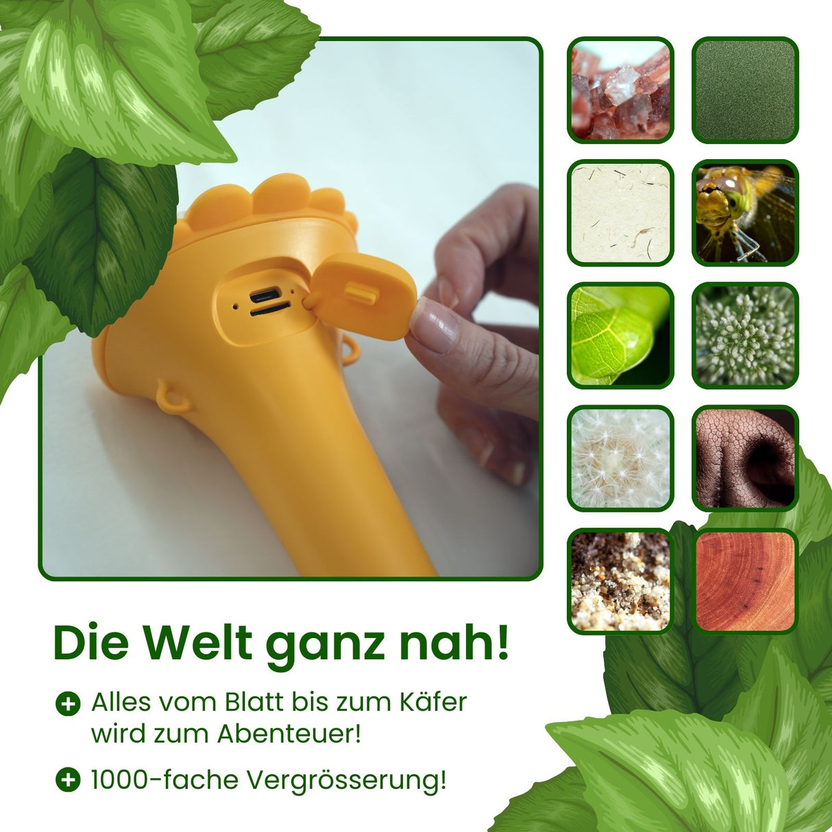 Mini-Handmikroskop Tragbares Kindermikroskop Portables Mikroskop