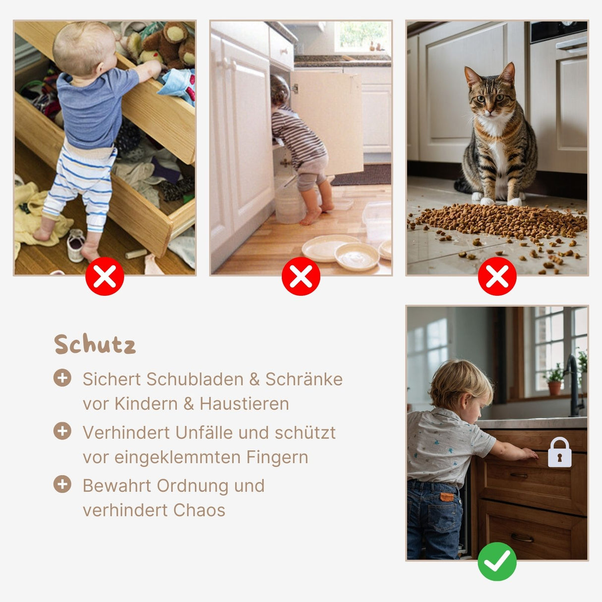 Kindersicherung Multi-Sicherung Schranksicherung 2er Set