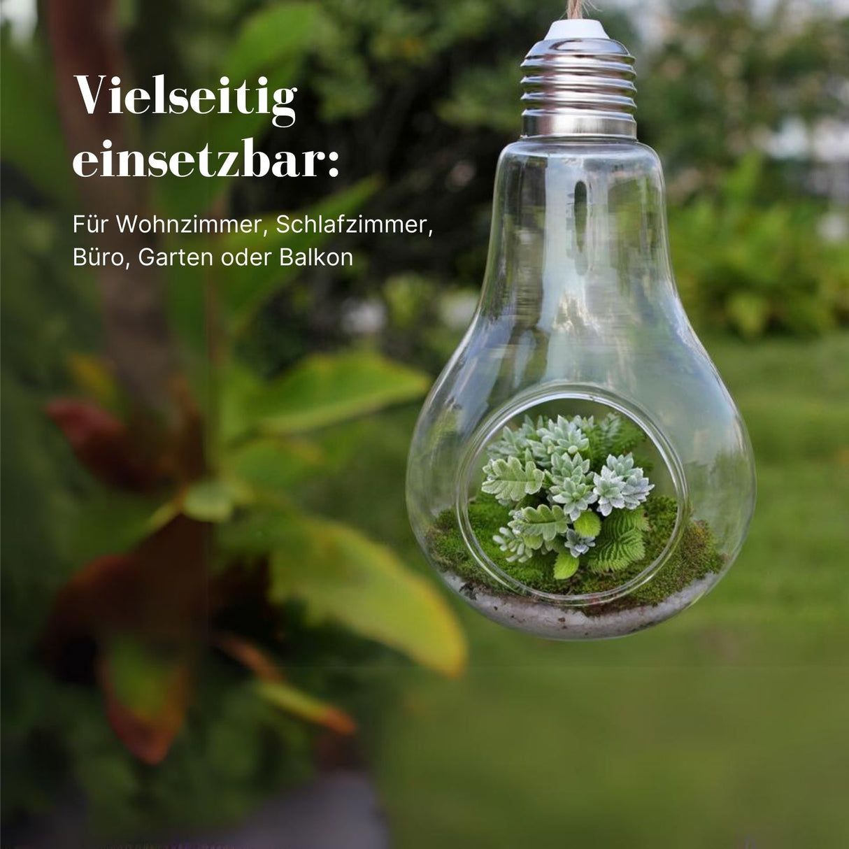 Hängende Glasvase Glühbirnenform Setzlingvase Vase Dekoration