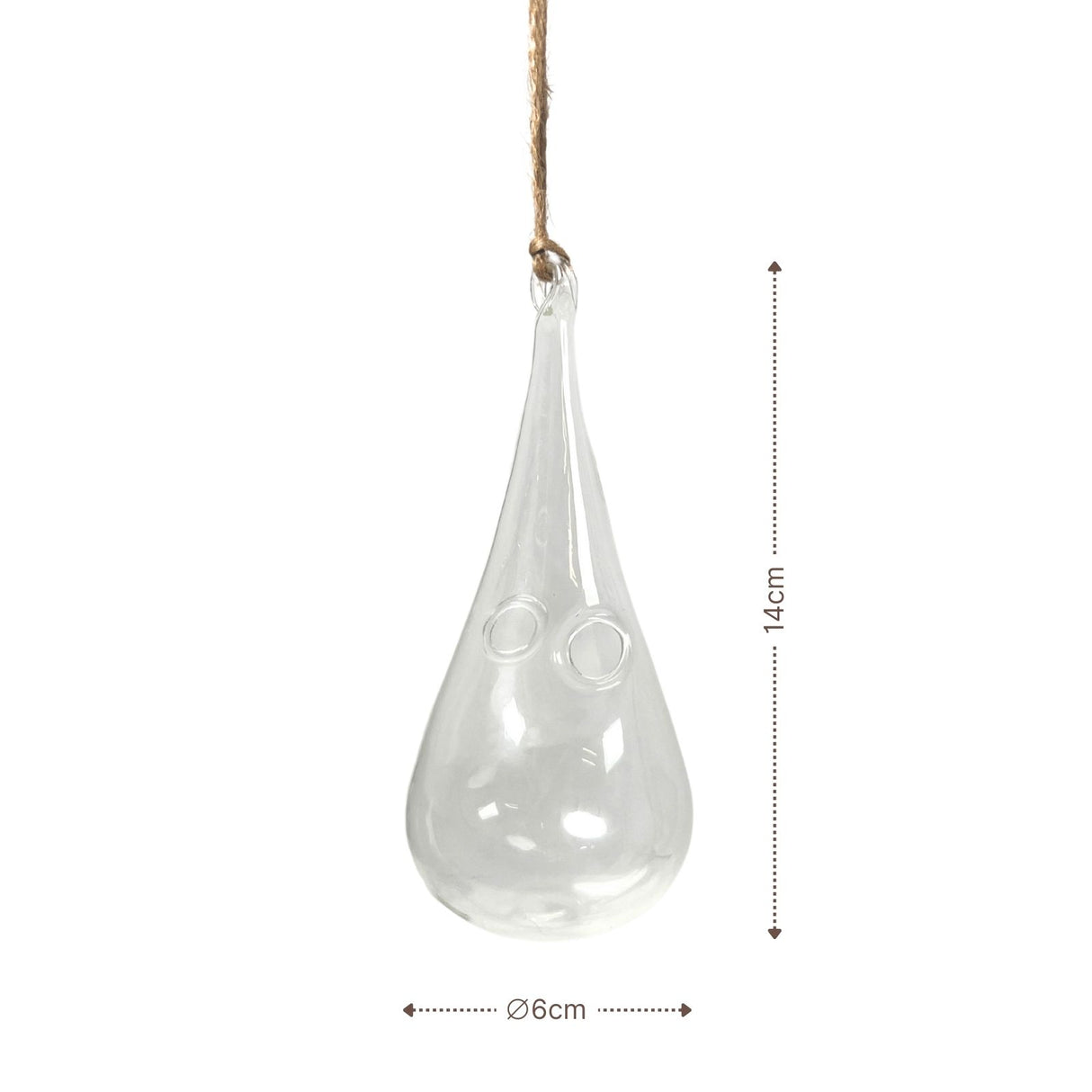 Hängende Glasvase Tropfenform Blumenvase Vase Dekoration