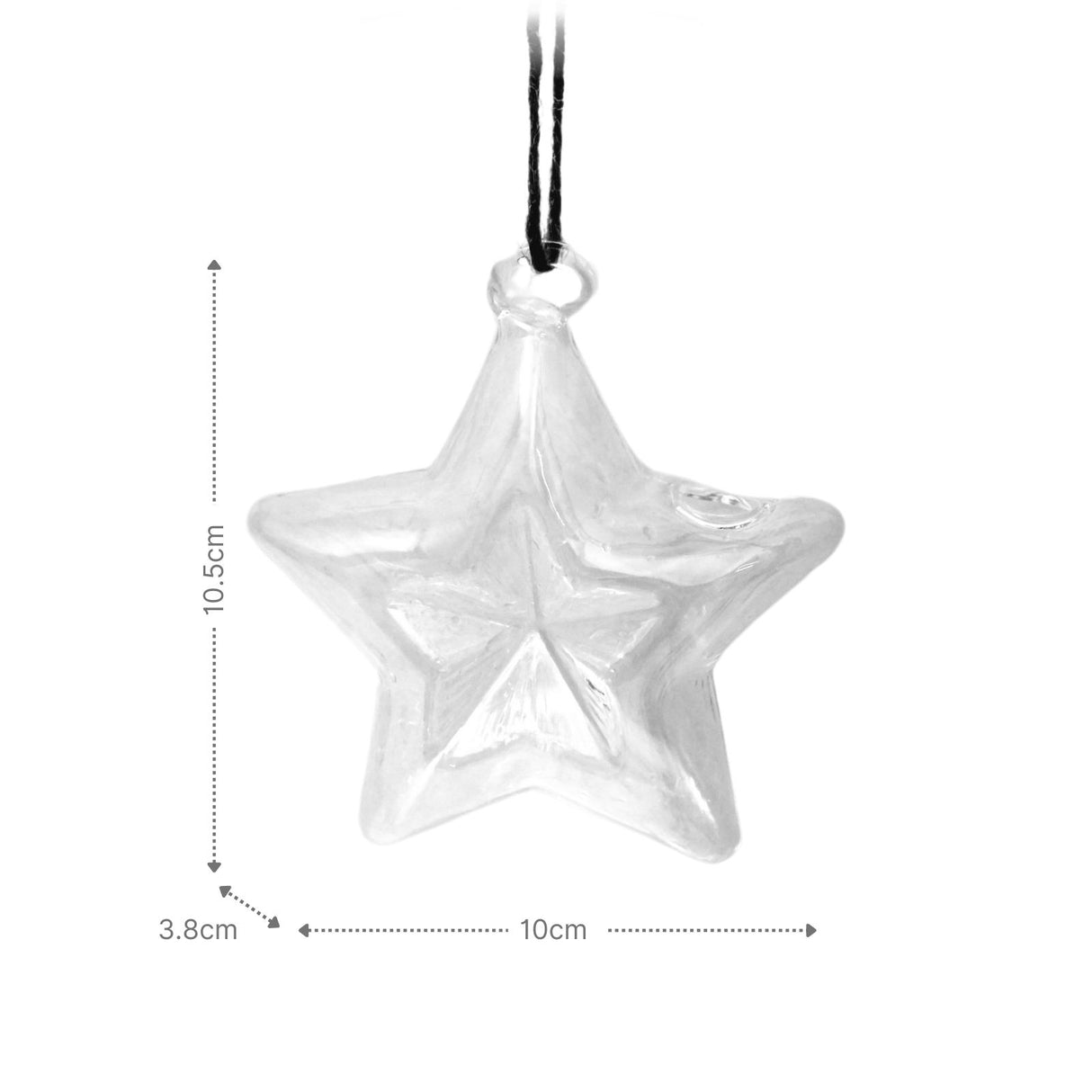 Hängende Glasvase Sternform Blumenvase Vase Dekoration