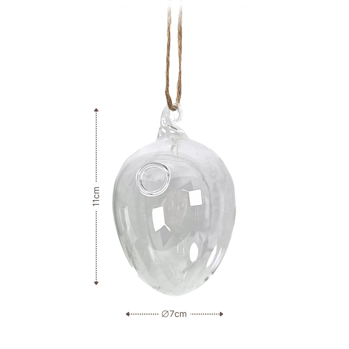 Hängende Glasvase Eiform Blumenvase Vase Dekoration