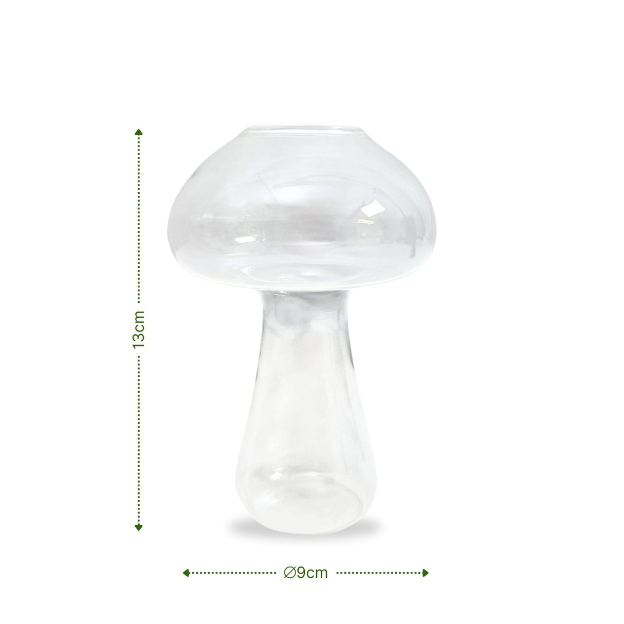 Stehende Glasvase Pilzform Blumenvase Vase Dekoration