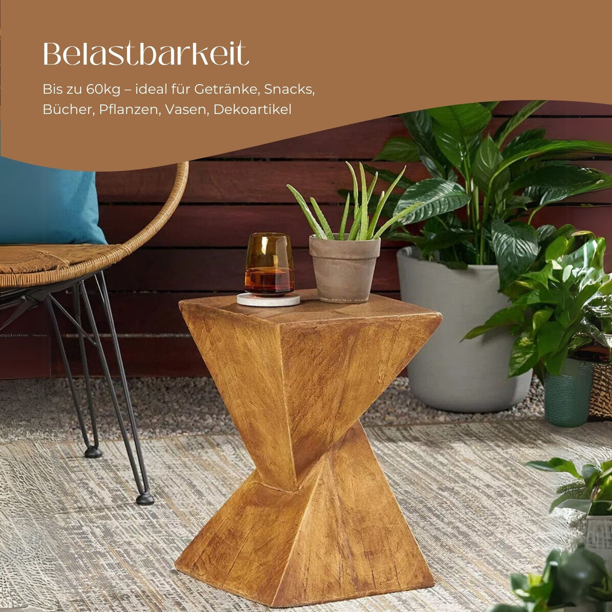 Outdoor-Tisch Gartentisch Akzenttisch Beistelltisch Dekotisch