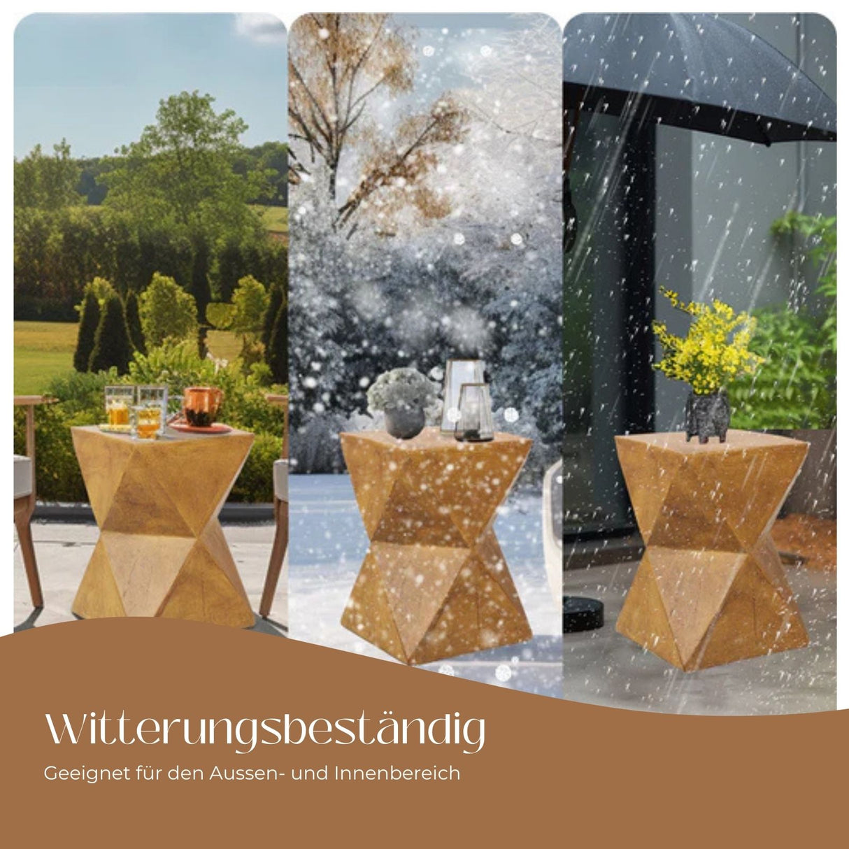 Gartentisch Outdoor-Tisch Akzenttisch Beistelltisch Dekotisch