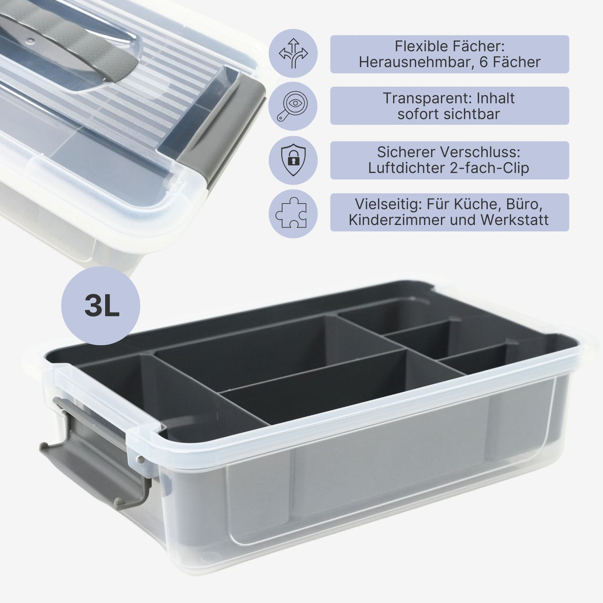 Vorratsbox Behälter Multibox Aufbewahrungsbox Organizer