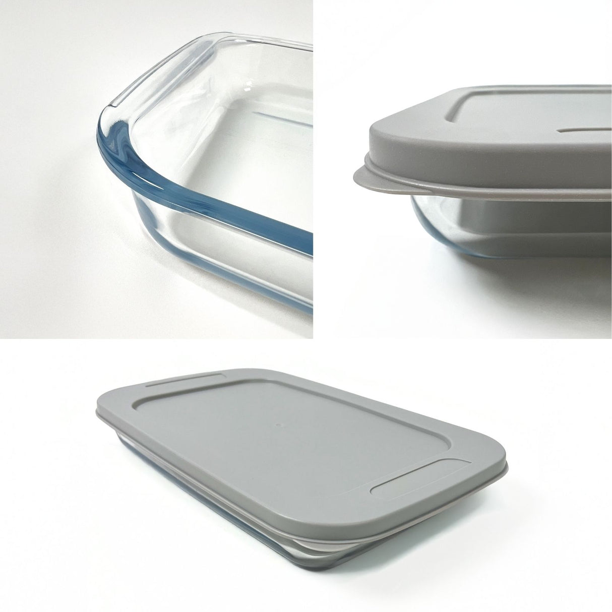 Glas-Auflaufform mit Deckel Backofenform Vorratsbehälter Ofenform