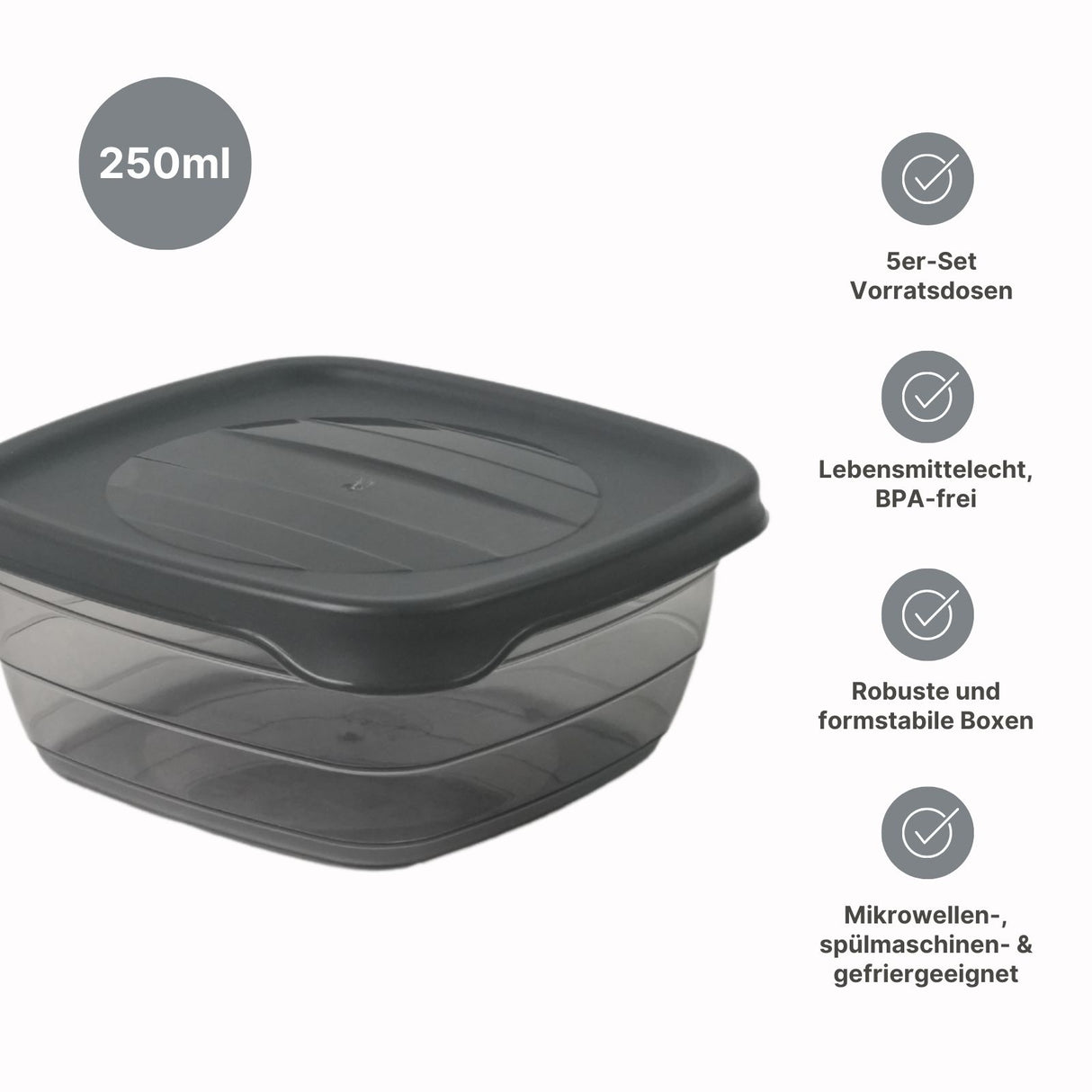 5er-Set Frischhaltedosen Vorratsdosen Aufbewahrungsdosen Boxen